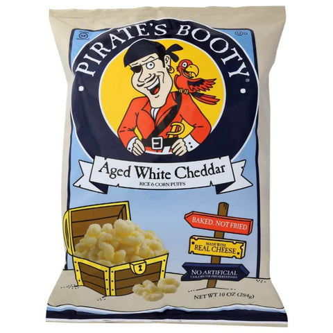 Puffs Pirate Booty Cheddar White 10 oz Pirate Brands