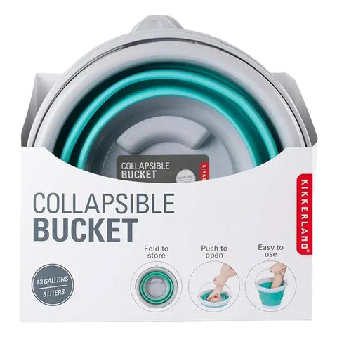 Aqua Collapsible Bucket Design Bucket Kikkerland