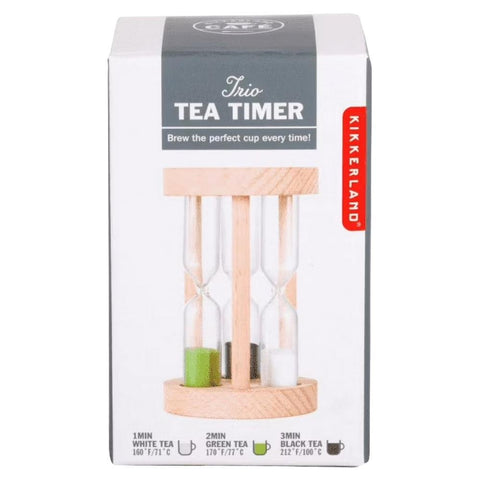 Tea Timer Color Coded Trio Sand Timer Kikkerland Design
