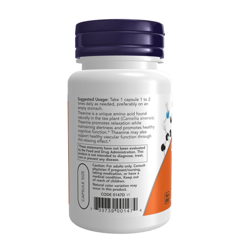 L-Theanine Double Strength 200 mg - 60 Veg Capsules