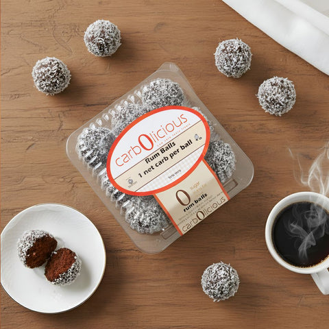 Carbolicious Rum Balls Low-Carb Sugar free, Keto Friendly- 9 Pieces