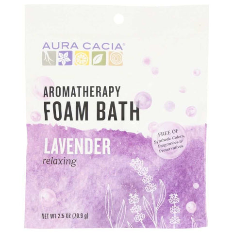Lavender Foam Bath Relaxing 2.5 oz Aura Cacia
