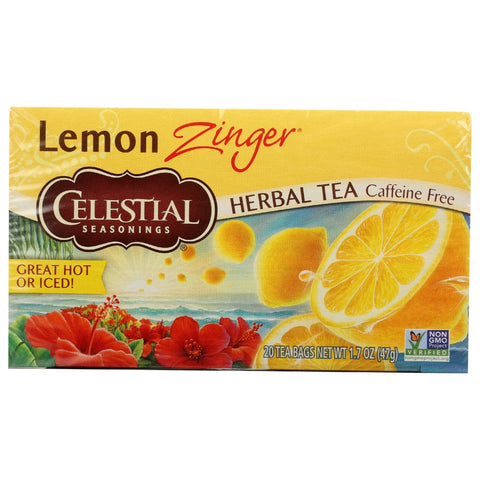 Lemon Zinger Herbal Tea 20 Bags Celestial Seasonings