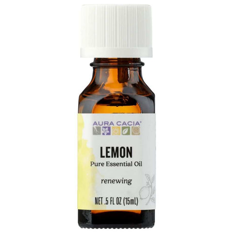 Lemon Essential Oil 0.5 oz Pure Citrus Aroma Aura Cacia