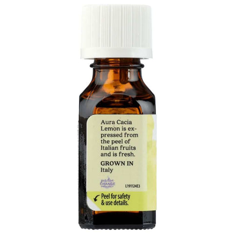 Lemon Essential Oil 0.5 oz Pure Citrus Aroma Aura Cacia