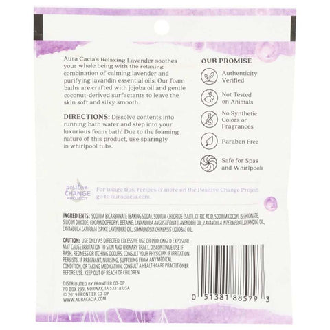 Lavender Foam Bath Relaxing 2.5 oz Aura Cacia