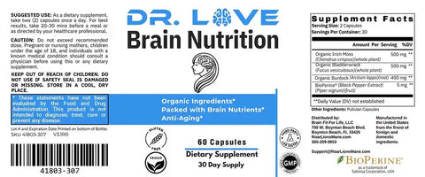 Brain Nutrition Essential Vitamins and Minerals Supplement Bundle Dr. Robert Love's Supplements