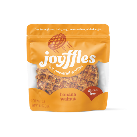 Banana Walnut Nutty Crunchy Comfort Waffles 2-piece Pack Joyffles