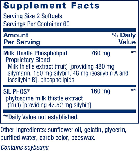 Life Extension Advanced Milk Thistle -120 Softgels