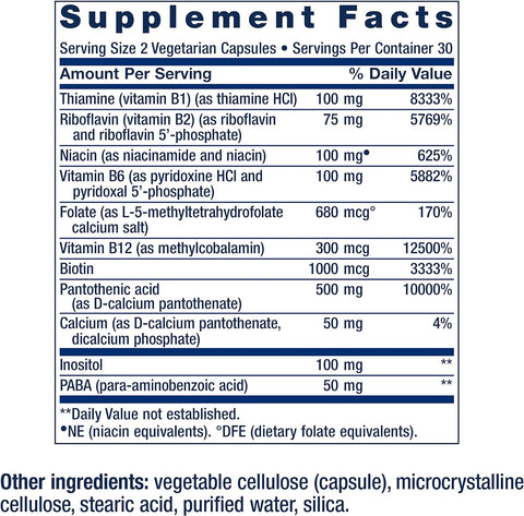 Life Extension Bio Active Complete B-Complex- 60 Veg Caps