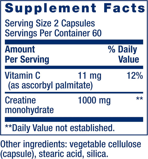 Life Extension Creatine Capsules - 120 Capsules