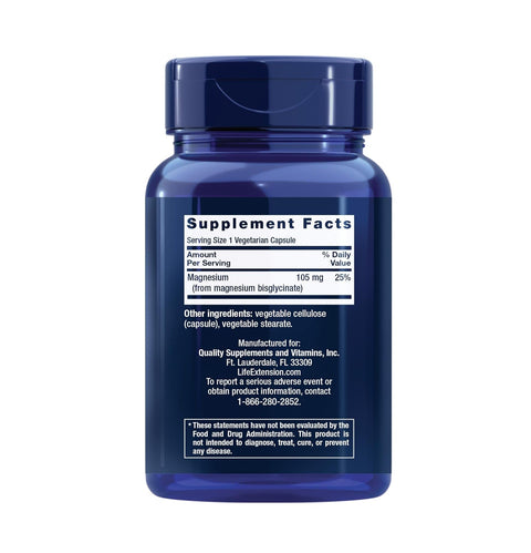 Life Extension Magnesium Glycinate 90 Veg Caps