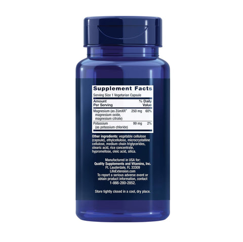 Life Extension Potassium with Extend-Release Magnesium -60 Veg Caps