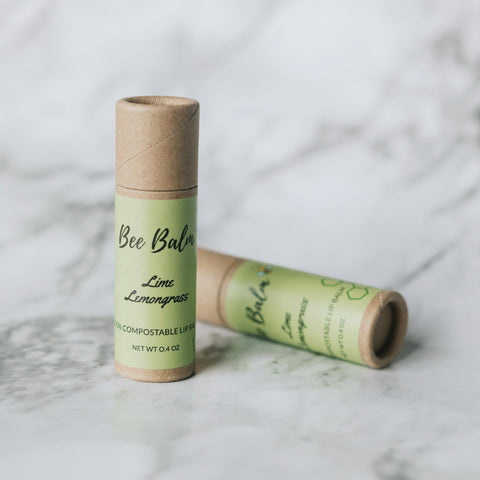 Bee Balm Lime Lemongrass Lip Balm 0.4 oz Tubes Bee Balm