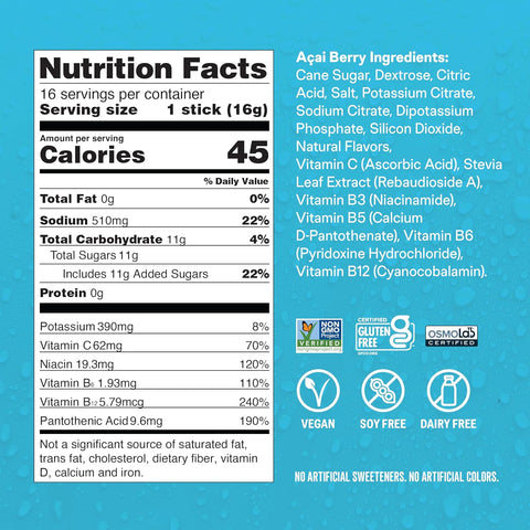 Liquid I.V.® Hydration Multiplier - Acai Berry (16 Sticks Pack)