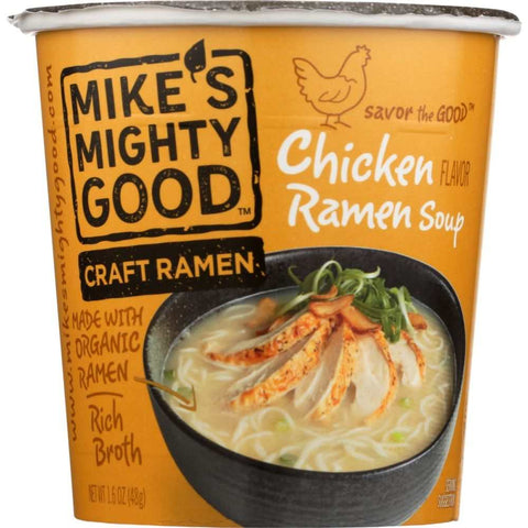 Chicken Flavor Craft Ramen Noodle Soup Cup MIKES MIGHTY GOOD