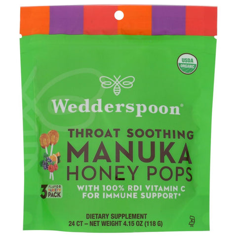 Organic Manuka Honey Pops Variety 4 oz WEDDERSPOON
