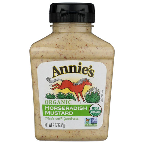 Organic Horseradish Mustard 9 oz Condiment Annie's Homegrown