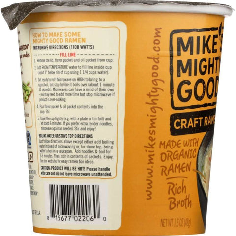 Chicken Flavor Craft Ramen Noodle Soup Cup MIKES MIGHTY GOOD