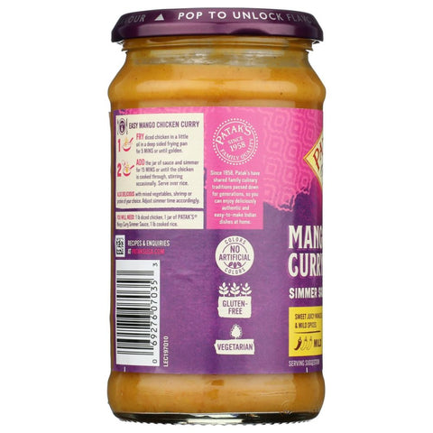 Mango Curry Simmer Sauce 15 oz Patak's