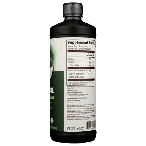 Organic MCT Oil 32 oz Premium Source NUTIVA