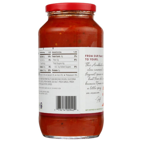 Spicy Marinara Sauce Family Recipes 25 oz MEZZETTA