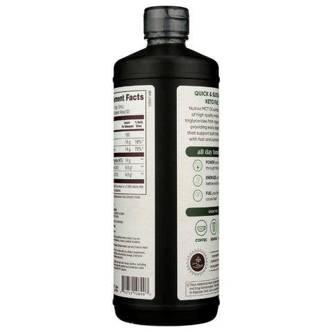Organic MCT Oil 32 oz Premium Source NUTIVA