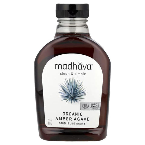 Raw Amber Agave Nectar Medium Intensity Sweetener 17OZ Madhava