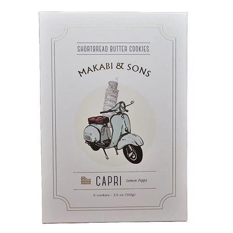 Lemon Poppy Shortbread Butter Cookies 6CT Makabi & Sons