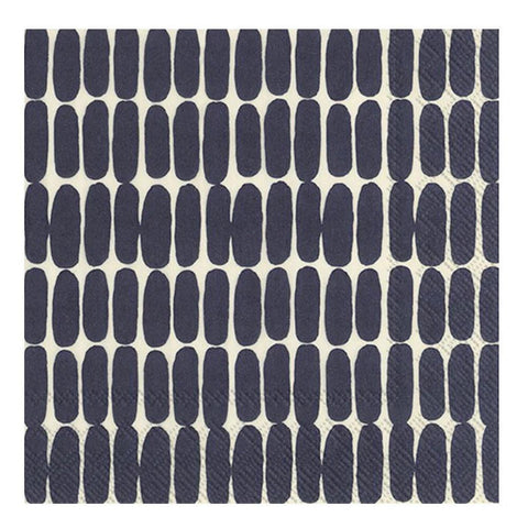 Marimekko Alku Linen Black 3-Ply Paper Napkins 20CT