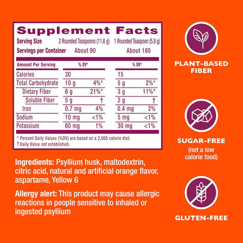 Metamucil 4 in 1 Daily Fiber - 180 Teaspoons
