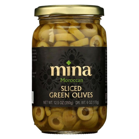 Moroccan Green Sliced Olives 12.5OZ Mina