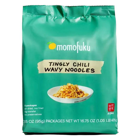 Tingly Chili Wavy Noodles Pack 5CT Momofuku