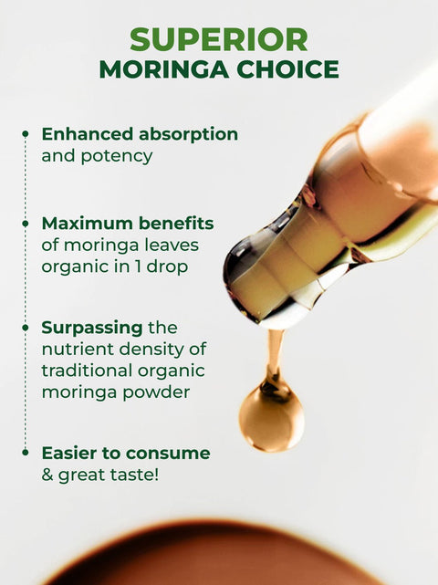 Moringa Leaf Extract Alcohol-Free Liquid Drops 2fl oz Pura Vida