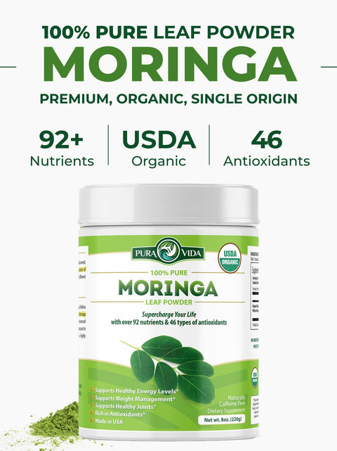 USDA Organic Moringa Leaf Powder 8 oz