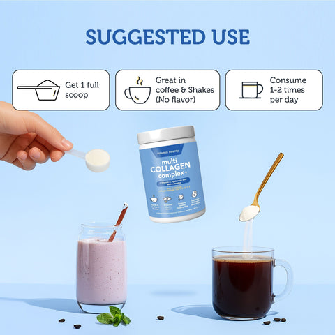 Multi Collagen Complex Plus Vitamin C Hyaluronic Acid Probiotics