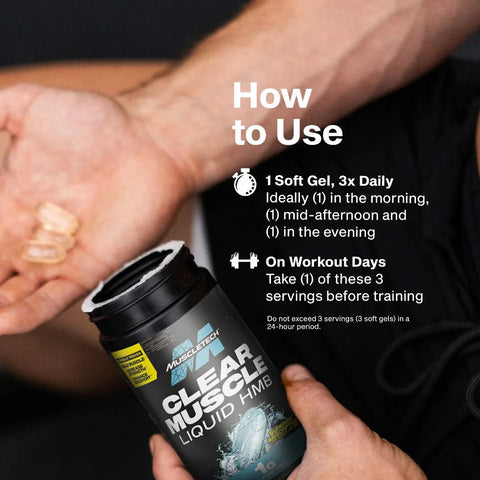 Muscletech Clear Muscle Liquid HMB -42 Liquid Softgels