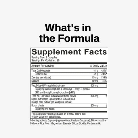 MuscleTech Test Peptide T10 Testosterone Support – 56 Capsules | 28 Servings