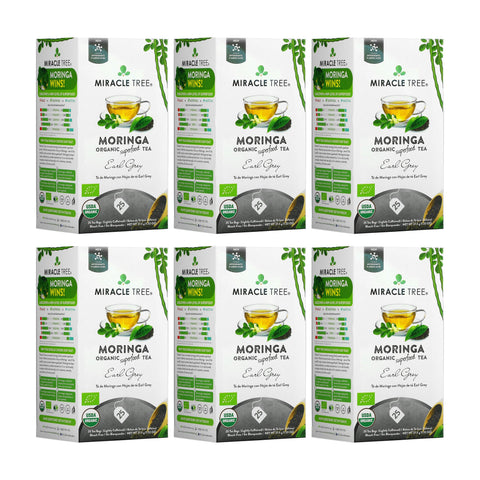 Organic Moringa Tea - Earl Grey - Lightly Caffeinated Herbal Tea