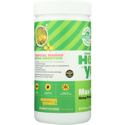 Hemp Fiber Unsweetened Max Fiber Protein Powder MANITOBA HARVEST 16 oz
