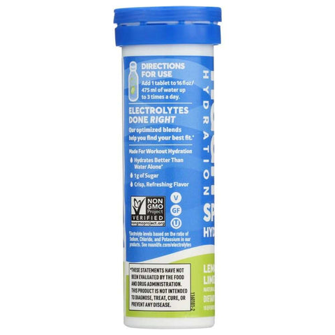 Hydrating Electrolytes Lemon Lime Sport Tablets NUUN