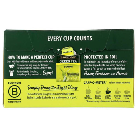 Green Tea with Lemon 20 Bag Tea BIGELOW