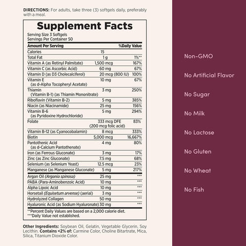 Nature's Bounty Advanced Hair, Skin & Nails - 150 Rapid Release Softgels