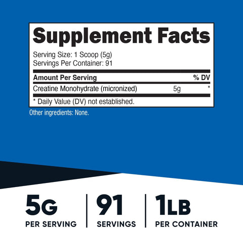 Nutricost Micronized Creatine Monohydrate Unflavored