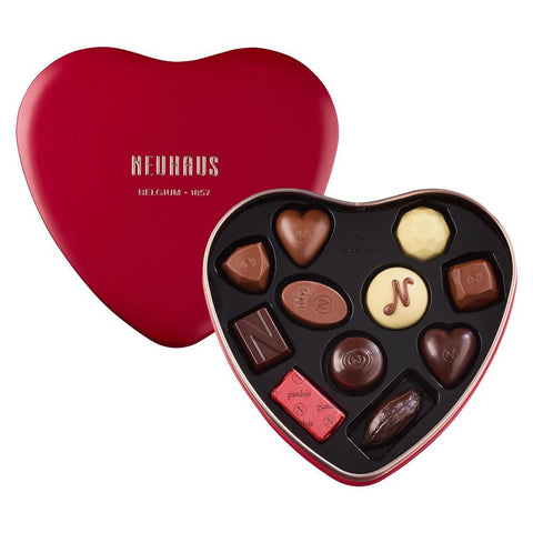 Red Tin Heart Box 124G Neuhaus Pralines
