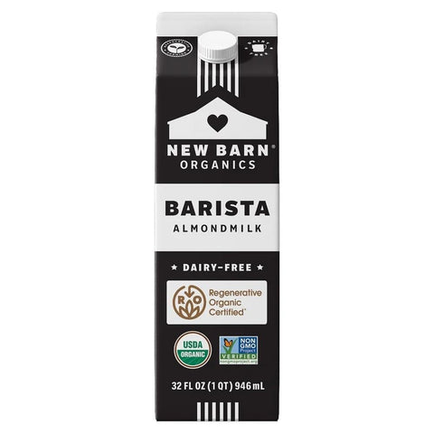 Organic Barista Almond Milk 32OZ New Barn Organics