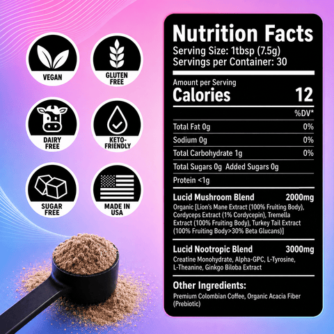 Super Coffee Mushroom Nootropic Coffee Lucid