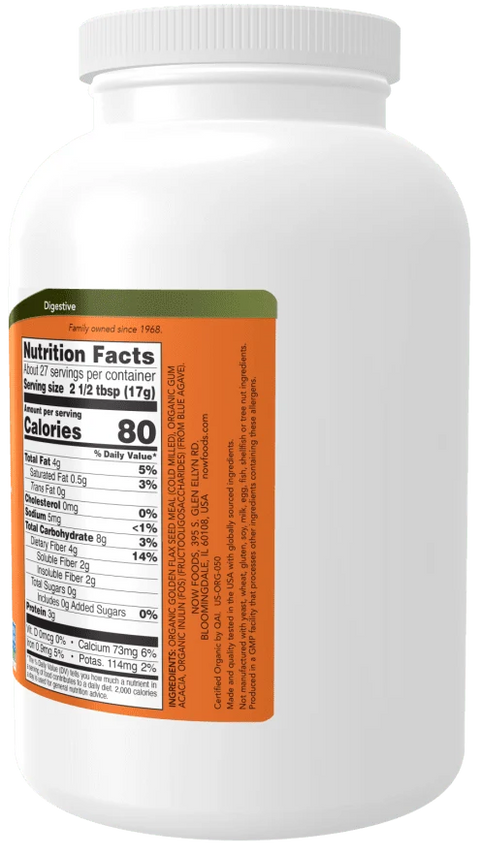 Now Certified Organic Fiber -3 - 16oz