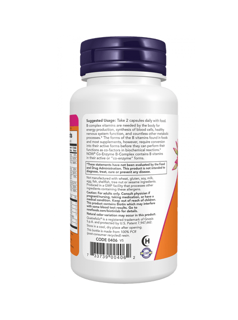 Now Coenzyme B-Complex 60 Veg Capsules
