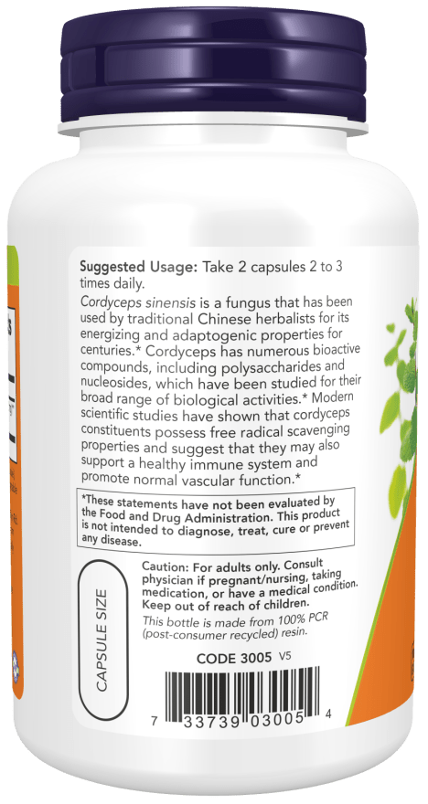 Now Cordyceps 750 mg 90 Caps